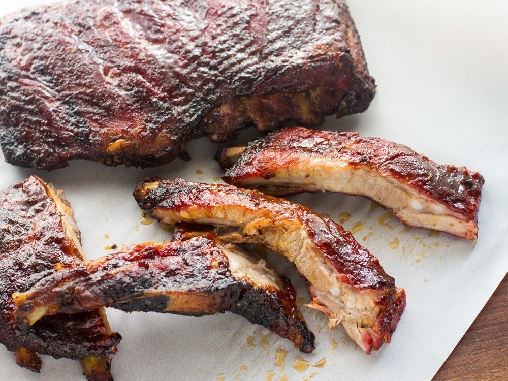 Honey Sriracha Smoked Side Ribs