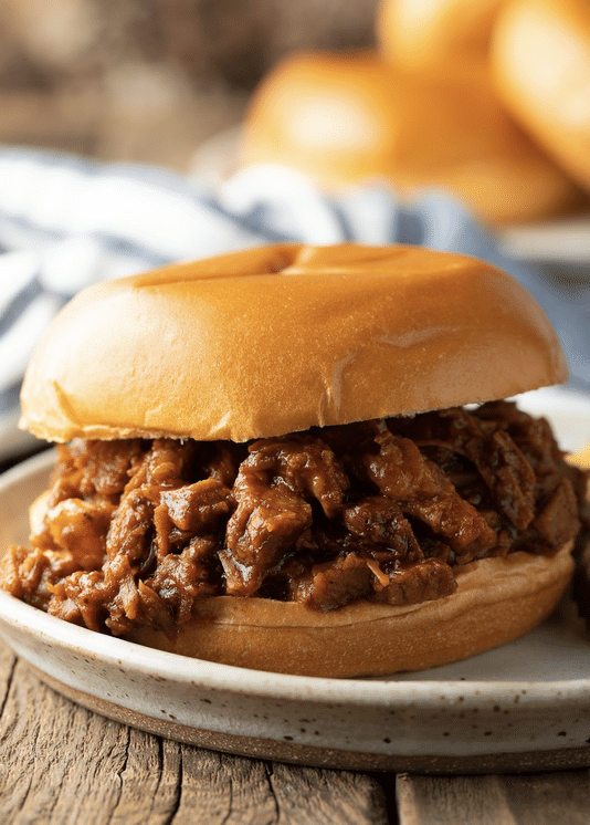 Smoked Beef Cheeks on a Brioche Bun Recipe